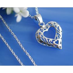 Herz Anhänger Silber 925 Silberschmuck ML
