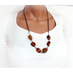 Bernstein Kette Collier 75 cm Bernsteinschmuck DC229