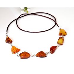 Bernstein Kette Collier 75 cm Bernsteinschmuck DC230