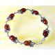 Bernstein Armband Silber 925 Sterlingsilber cu59
