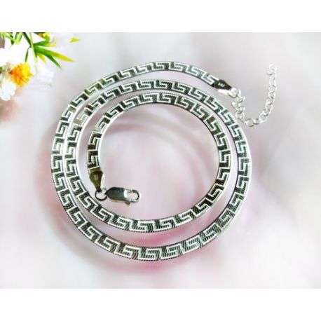 Collier Silber Schlangenkette flach 45 cm  Silber-925  KC98