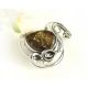 Bernsteinschmuck  Bernstein Brosche Anhänger Silber 925 CY61A*