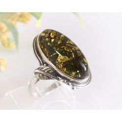 Bernsteinschmuck - Bernstein-Ring  Silber-925 (BR169)