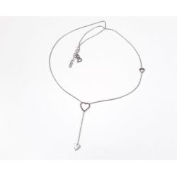 Silberkette Damen Herz Collier Silber 925 SD194