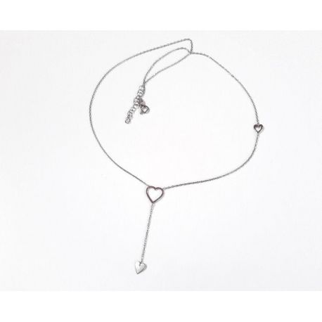Silberkette Damen Herz Collier Silber 925 SD194