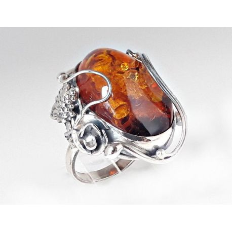 Bernstein Ring  Silber 925 BR336