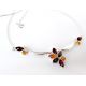 Bernsteinschmuck - Bernstein-Collier Silber-925 BC75