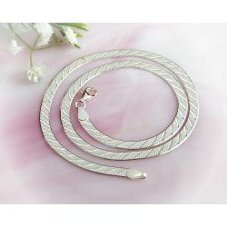 Schlangenkette flach 40cm - 42cm  Silber 925 Silberschmuck KC63
