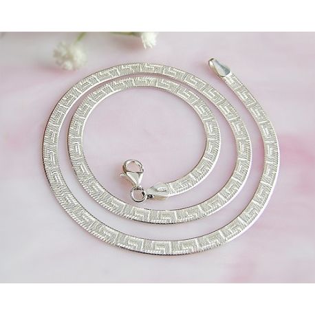 Schlangenkette flach 40 - 42 cm Silber 925 Silberschmuck  KC62
