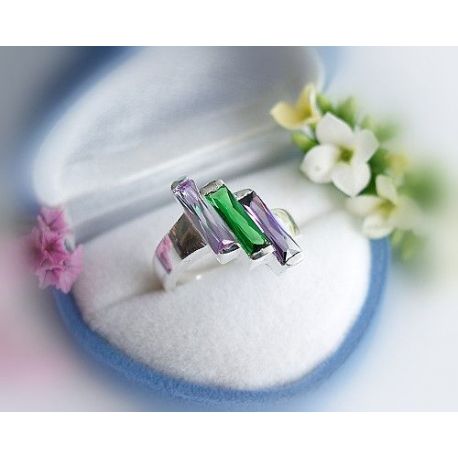 Damen Ring Silber 925 Silberschmuck Zirkonia SS04