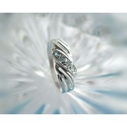 Damen Ring Silber 925 17mm blau SS32