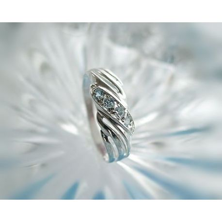Damen Ring Silber 925 Silberschmuck blau SS32