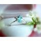 Damen Ring  Zirkonia blau Silber 925 Silberschmuck SS20