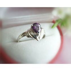 Damen Ring Silber 925 Zirkonia Lila Silberschmuck SS18