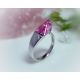 Damen Ring Zirkonia rosa Silber 925 Silberschmuck SS50