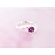 Damen Ring Silber 925 Silberschmuck Zirkonia lila SS24