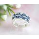 Damen Ring Gr. 57 Silber 925 Silberschmuck Zirkonia blau SS68