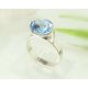 Damen Ring Zirkonia blau Silber 925 Silberschmuck