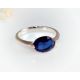 Damen Ring blau Silber 925 Silberschmuck  SS95
