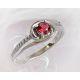 Ring Silber 925 Zirkonia rot  Silberschmuck  SS116