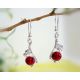 Ohrhänger Silber 925 Koralle rot Silberschmuck SM22