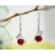 Ohrhänger Silber 925 Koralle rot Silberschmuck SM22