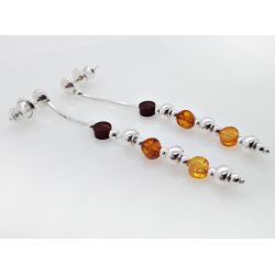 Bernstein Ohrstecker Silber 925 Ohrringe Sterlingsilber ED242