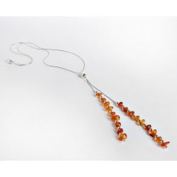 Bernstein Collier Silber 925 Damen Bernsteinkette DC240