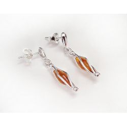 Bernstein Ohrstecker Silber 925 Ohrringe Sterlingsilber ED246